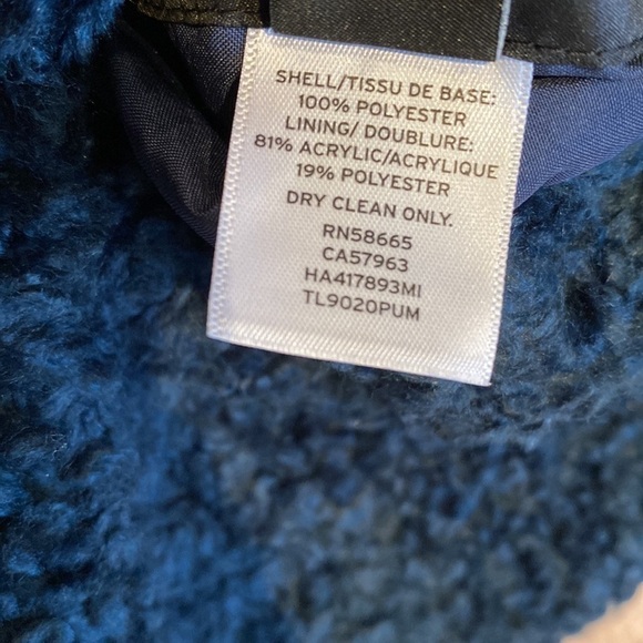 Halogen navy blue reversible hooded teddy bear jacket size XL NWT - Picture 11 of 12